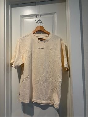 Men's Cream Short Sleeve Logo Tee
